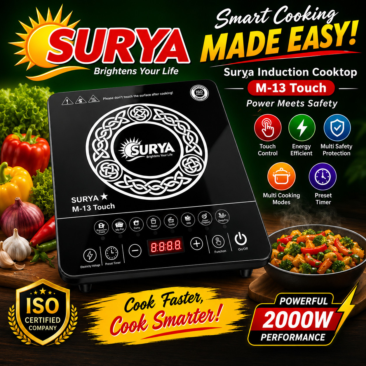 Surya K Star Induction Cooktop 2000 watt